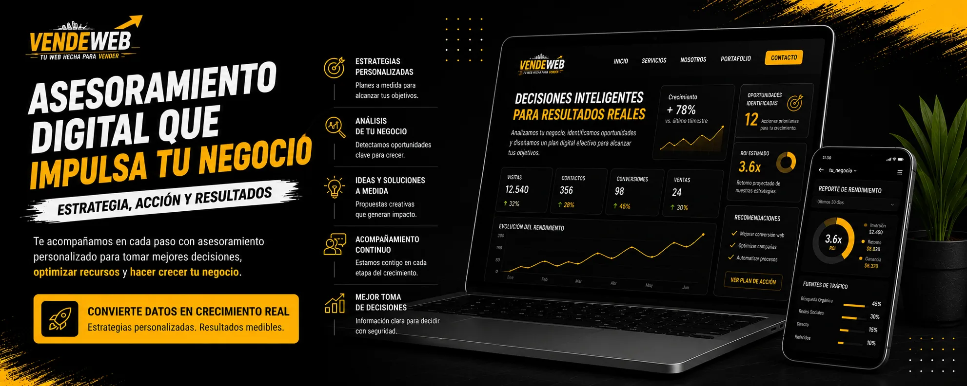 VENDEWEB · Asesoramiento digital y diseño web que impulsa tu negocio